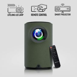 ZEBRONICS PIXAPLAY 22, Smart Projector, 3400 Lumens, 4K Support,160 Inch Screen Size, Supports Bluetooth, HDMI, USB, WiFi, 720p Native, Powerful Speaker, Electronic Focus, APP Support, Miracast image 4