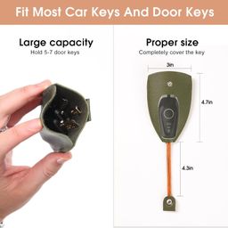 arura (label) Creative Pull Out Cute Large Capacity Car Key Case, Pull Out Key Sleeve, Cute Keychains for Car Keys Pull Out Key Case Key Holder Case image 2