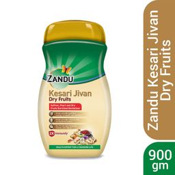 Zandu Kesari Jivan Dry Fruits Chyawanprash 900g, For 2X Immunity, Builds Energy, Strength and Stamina, Improves Vitality and Vigour image 2