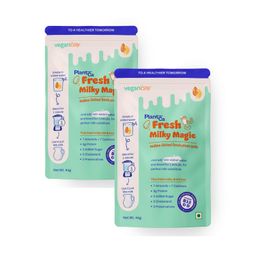 VeganDay Milky Magic (makes 1L Plant Milk) | Fresh, Unsweetened & Plant-Based (PlantCa) | Just add water & blend | Dairy-free, Lactose-free | Zero added sugar, Zero Cholesterol, Zero Preservatives (Pack of 500ml x 2) image 1