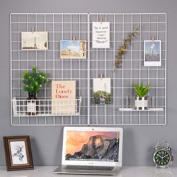 GreenUniverse Grid Photo Frame for Wall Clip Holder Photo Frame,Multi Functional Creative Mesh Wall Grid-Package: 1pc Frame (White, 45cm x 65cm) image 3