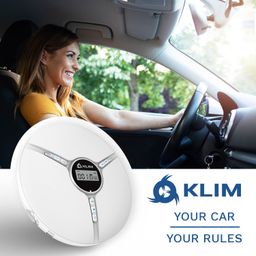 KLIM Discman Portable CD Player with a Built-in Battery - New 2023 - Ideal Car CD Player with Earphones - Compatible CD-R CD-RW MP3 Compact Mini CD Players Personal CD Walkman - White image 2