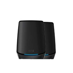 NETGEAR Orbi Tri-Band WiFi 6 Mesh System (RBK862SB) – Router with 1 Satellite Extender, Coverage up to 5,400 sq. ft, 100 Devices, 10 Gig Internet Port, 1 Year Armor Subscription, AX6000(Up to 6Gbps) image 1