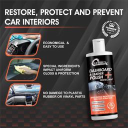 Car Dashboard Polish - Antson 350ML Car Interior Polish & Protectant, Leather Polish, Restores Original Finish, UV Blockers Prevent Fading & Cracking, Less Reflective Formula (350 ml) image 5