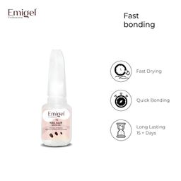 Emigel Professional Nail Glue for Artificial Nail Extensions with Brush On Applicator | Professional Grade | Quick-Drying Glue for Long Lasting and Secure Nail 10g image 4