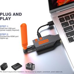 Atdaraz 150M Wireless HDMI Transmitter and 2 Receiver, 2.4/5.8GHz, 1080P Wireless HDMI Expansion of Multiple Laptop, PC, Camera, Monitor, Projector (150M Extender with 1 Tx and 2 Rx) image 5