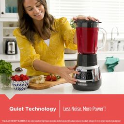 Black+Decker - Quiet blender with 6-cup cyclone glass jar, 3 speeds + 3 functions and serrated blade technology for faster blending, pulse button and 24 personal jar image 4