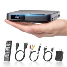 DESOBRY Mini HDMI DVD Player - Compact HD 1080P for Smart TV, All Regions, CD/DVD Player with AV Output, USB/TF Card Input image 1