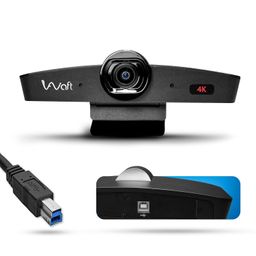 AIWaft 4K EPTZ Webcam 1/2.8 CMOS Sensor AI Framing AF, Noise Suppression Mic, 120° FOV, Auto Light Correction UHD 10X Digital Zoom, USB 3.0, for Streaming, Zoom, Google Meet, PC/Laptop/MacBook/Tablet image 1