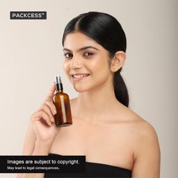 PACKCESS 100ml Amber Glass Spray Bottle, Refillable, Reusable, Leak Proof, Multipurpose Uses (Set Of 1) image 3