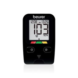 Beurer GL 22 Glucometer Machine with 10 Strips| Measure Blood Glucose level quickly and effectively |1 Lancing Device + 10 Lancets Needle | Color - Black image 1
