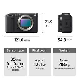 Sony Alpha ZV-E1L Full-Frame Interchangeable-Lens Mirrorless vlog Camera (with 28-60mm Zoom Lens)| Made for Creators | 12.1 MP | Artificial Intelligence Based Autofocus | 4K 120p Recording – Black image 4