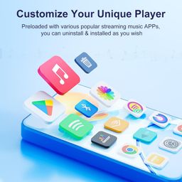 fanvace 80GB MP3 Player with Bluetooth and WiFi, Android MP3 and MP4 Players with 4 Inch Touch Screen and Speaker, 2000mAh Spotify Music Player with Spotify image 2