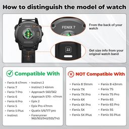 ANCOOL Compatible with Fenix 5 Band Easy Fit 22mm Width Soft Silicone Watch Bands for Fenix 5/Fenix 5 Plus/Forerunner 935/Approach S60/Quatix 5 image 2