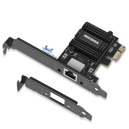 NICGIGA 2.5G Base-T PCIe Network Adapter, Realtek RTL8125B 2.5Gbps/1Gbps/100Mbps PCI Express Gigabit Network Card Convert to Ethernet RJ45 LAN Port for Gaming/Office, Support Windows/Linux,Black image 1