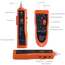 COOLCOLD Lan Tester | Network Cable Tester | Ethernet Wire Tracker Kit RJ11 RJ45 CAT5/5e CAT6 LAN Wire Tracker Portable Line Finder for Miss Wiring Disorder Cable Open and Short Circuit Testing image 5