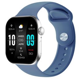 Fire-Boltt Ring X Smartwatch 2.01” Display with Always On Display, Bluetooth Calling, Wireless Charging, AI Voice Assistant, 100+ Sports Modes, Health Suite, 500+ Watchfaces (Blue) image 1