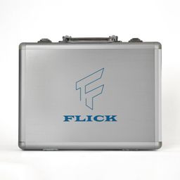 FLICK Fiesta Table Tennis Racket Case | Stores One TT Racket and Three TT Balls | Stylish Silver Design | Durable Product with Handel & Double Lock for TT Lovers. image 1