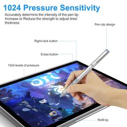 anyqoo Stylus Pen for HP (2500 Hours Battery Life), Active Pen for HP Specter X360 Envy X360 Pavilion x360 Spectre x2 Envy x2 Microsoft Pen Protocol with 1024 Pressure Sensitivity, Palm Rejection image 3