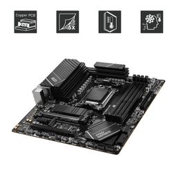 MSI PRO B650M-A WiFi Motherboard | Micro-ATX -Supports AMD Ryzen 7000 Series Processors | AM5-DDR5 Memory Boost 6400+MHz/OC | 2 x PCIe 4.0 x16, 2 x M.2 Gen4 | 4X EZ Debug LED | 7.1 HD Audio image 4