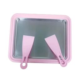 CALANDIS® Instant Ice Cream Maker Ice Cream Rolled Machine for Gelato Sorbets Pink | 1 Ice Cream Maker Pan 2 Spatulas image 5