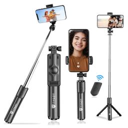 Tygot Bluetooth Extendable Selfie Sticks with Wireless Remote and Tripod Stand, 3-in-1 Multifunctional Selfie Stick with Tripod Stand Compatible with iPhone/OnePlus/Samsung/Oppo/Vivo and All Phones image 1