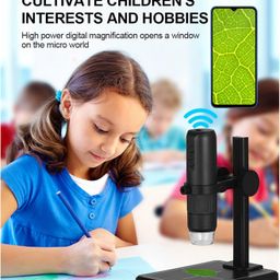 Tobo Wireless Digital Microscope,50X-1000X WiFi Portable Handheld USB Trichome Coin Microscope Camera Magnifier with Adjustable Stand for Android or iOS Phones and Tablets, Windows TD-1121IM image 2