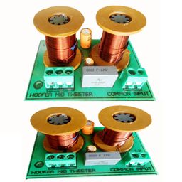 generic Woofer Mid Tweeter Crossover, 3 Way Speaker 3 Terminal Circuit Board Passive Networking Hi Fi Sound devider 2 Piece image 1
