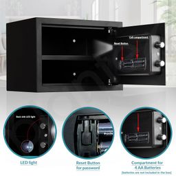 Plantex Safe Locker for Home/Electronic Safety Locker with Master & User PIN Code Access with Emergency Key/Hotel Safe Box/2 Years Warranty By Plantex/23 Litres - Black image 5