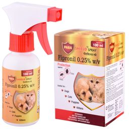 medfly Parashield Spray (100ML) for Ticks and Fleas | Fast Acting, Long Lasting - Effective Spray for Dogs and Cats| Powered by Fipronil for Strong, Enduring Defense image 1