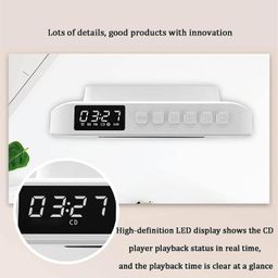 Portable CD Player, Bluetooth Walkman CD Music Player,Built-in HiFi Speakers, LCD Display, With Remote Control, Support CD, CDR, CD-RW, MP3-CD, WMA-CD (Color : Blue) image 4