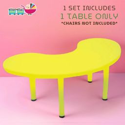 eHomeKart Moon Table - Front Round Table for Kids - Perfect for Home - (53 x 20 x 20 inches) - Colour May Vary - Chairs NOT Included (Yellow) image 4