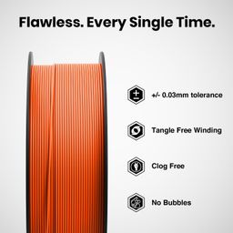 XSOURCE 3D PLA Printing Filament 1.75 mm for 3D Printers- Smooth Printing Material, Premium 3D Printing Filament, Dimensional Accuracy +/- 0.02mm 3D Filament Made in India (Orange) image 3