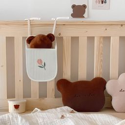 meiyya Crib Accessories, Convenient Practical Diaper Organizer Cute Patterns for Wall for Tables for Strollers(#1) image 4