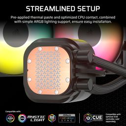 CORSAIR Nautilus 360 RS ARGB Liquid CPU Cooler – 360mm AIO – Low-Noise – Direct Motherboard Connection – Daisy-Chain – Intel LGA 1851/1700, AMD AM5/AM4 – 3X RS120 ARGB Fans Included – Black image 3