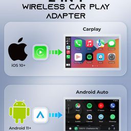 exblack 1 Year Warranty Latest 2025 Wireless Carplay and Android Auto Adapter 2-in-1 | Quick Connection & Auto Reconnect | Bluetooth 5.3 & 5.8Ghz WiFi | Easy to Use & Setup iOS & Android image 3