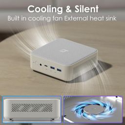 cybergeek Mini Desktop Linux Server, AMD Ryzen 7 5700U (8C/16T, up to 4.3Ghz), Waterproof Fabric Top Mini PCS 4GB DDR4 RAM 128GB PCIe SSD, Small Gaming PC 4K Triple Display WiFi/BT5.0/USB3.0/Mini Home PC image 5