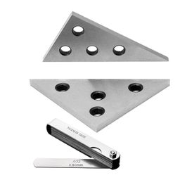 UpAmcarker Precision Angle Block Set Solid Angle Plate Set, 30-60-90 Degree&45-45-90 Degree Machinist Tools Milling Ground Gauge Angle Gage Inspection Block Set (2 Pcs Triangle Angle Block) image 4