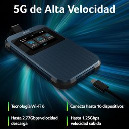 Acer Connect Enduro M3 Dual Band WiFi 5G Router I 2.4" Touchscreen I Rugged Design MIL-STD-810H I 2 x 2 MIMO Connectivity I 6500mAh Battery I IP54 Rated, vSIM & Physical SIM Support I USB 3.0 Type C image 3