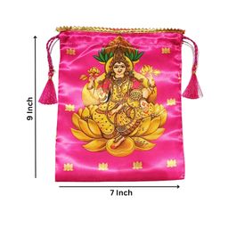 generic Pack of 10 Varalakshmi Potli Bags for Returning Purposes - Thamboolam Bags (Multi-Color) image 4
