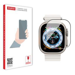 POPIO Tempered Glass For Apple Watch Ultra/Apple Watch Ultra 2 (Transparent) Edge To Edge Full Screen Coverage With Easy Installation Kit for Smartwatch image 1