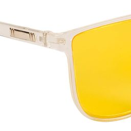 voyage UV Protected Rectangular Unisex Sunglasses - (BF82008MG3341Z | Yellow Lens | Clear Frame) image 3