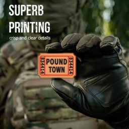 backtime Ticket to Pound Town PVC Patch - 1pc Round Brown Morale Patch with Hook & Loop, 3D Rubber, Funny Tactical Patch for Backpack, Bag, Coat, Jacket, Dog Harness, Vest, Hat & Helmet image 4