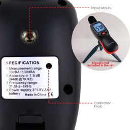 MxRady Digital Sound Level Meter With Bluetooth 30-130dBA image 3