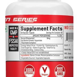 Nutrija Boron 6MG as Boron Citrate/Aspartate/Glycine Complex in each Serving - 60 Capsules image 2