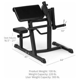Bodylean Fitness Plate Loaded Bicep Curl and Tricep Extension Machine, Rated 110 Kg, Specialty Arm Machine | Bicep Curls and Tricep Extensions in one Machine image 4