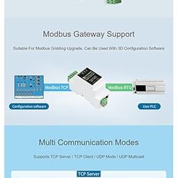 coolwell Industrial Serial Server, TCP/IP to Serial, RS485 to RJ45 Ether image 5