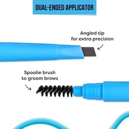 SUGAR POP Brow Shaper 01 Smokey - 0.3 gms - Longwearing | Transfer-proof | Water-resistant | Built-in spoolie | Easy-to-use | Dual-ended brow shaper image 4