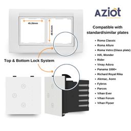 SMART MODULAR 1 FAN REGULATOR TOUCH SWITCH - Glass (Not Acrylic): Elevate Your Home with Effortless Control (Fits in Anchor Roma Classic and similar plates) Not for BLDC fans image 3