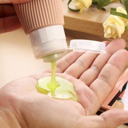 sezotta SEZOTTA||™Travel Bottles Kit for Toiletries Organizer BPA Free 90ml Silicone Size Containers Portable Split Bottle Accessories for Conditioner Shampoo Lotion - 4 Pack(Multi Colour) image 4